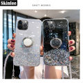 Phone case For Redmi A3X Back cover Glitter Starry Sky Bling Ring Lanyard Shiny Transparent Holder Stand Girls Soft Cover For Mi Xiaomi Redmi A3X Cover cases. 