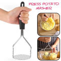Stainless Steel Pusher/Potato Masher With Broad Mashing Plate For Smooth Mashed Potatoes Fruit Vegetable Tools Press Crusher. 