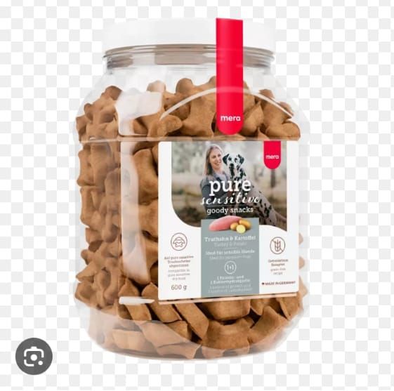 Mera dog Pure Goody Snacks - Turkey & Rice Treats, 600g - For All Dogs