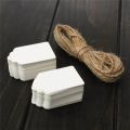 100pcs Plain White card Tags with Strings Hanging Tags Garment Tags for Candy/Gift/Cookies Display Packing Label Card. 