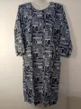 Women's Soft Linen Shirt/Kurtie - News Print Design, Ready to Wear. 