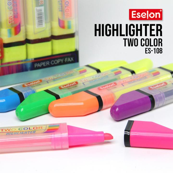 Double side highlighter Marker in different colors (pack of 3)