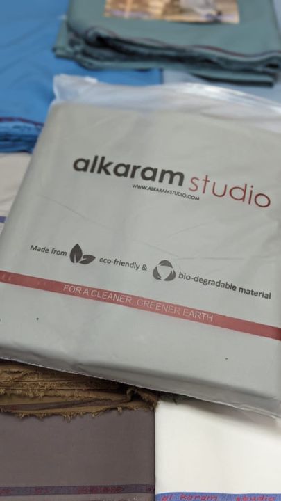 ALKARAM Men's Collection Wash And Wear MultiColor Suit For Men | Un-Stitched Suit | Gents Dress