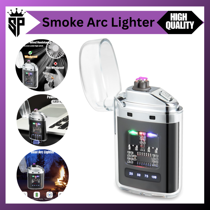 SP%20Dealz%20Dual%20Arc%20Electric%20Lighter%20USB%20Rechargeable%20Windproof%20Flameless%20%20Lighter%20with%20Battery%20Indicator%20for%20Fire,%20Cigarette,%20Candle%20Random%20Color%20-%20Image%202