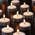 Pack Of 10 - Romantic Floating Tea Light White Sweet Scented Wax Candles, Scented Romantic Tealight Floating Wax Candles for Birthday Decoration, Mehendi & Gifts Items (10 Pieces). 