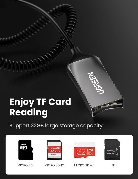 UGREEN%20Bluetooth%20aux%20adapter%20car%20with%20Bluetooth%20TF%20Card%20Slot,%20Car%20Bluetooth%20Aux%20Adapter%20with%20TF,%20Micro%20SD%20Music%20Play,%20Aux%20Bluetooth%20Audio%20Receiver%20with%20Mic,%20Plug%20Play%20for%20Car%20Home%20Stereo%20-%20Image%202