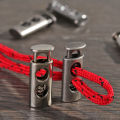 10 pcs Double Hole Metal Stopper Apparel Sewing Accessories Metal Clamp Stopper Cord Lock Toggle Shoelace Sportswear Accessories. 