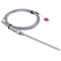 K Type Thermocouple Probe Temperature Sensor 2m Cable Wire 0~600 Degree Thermocouple Probe Stainless Steel High Temperature Sensor 2-12 inch rod. 