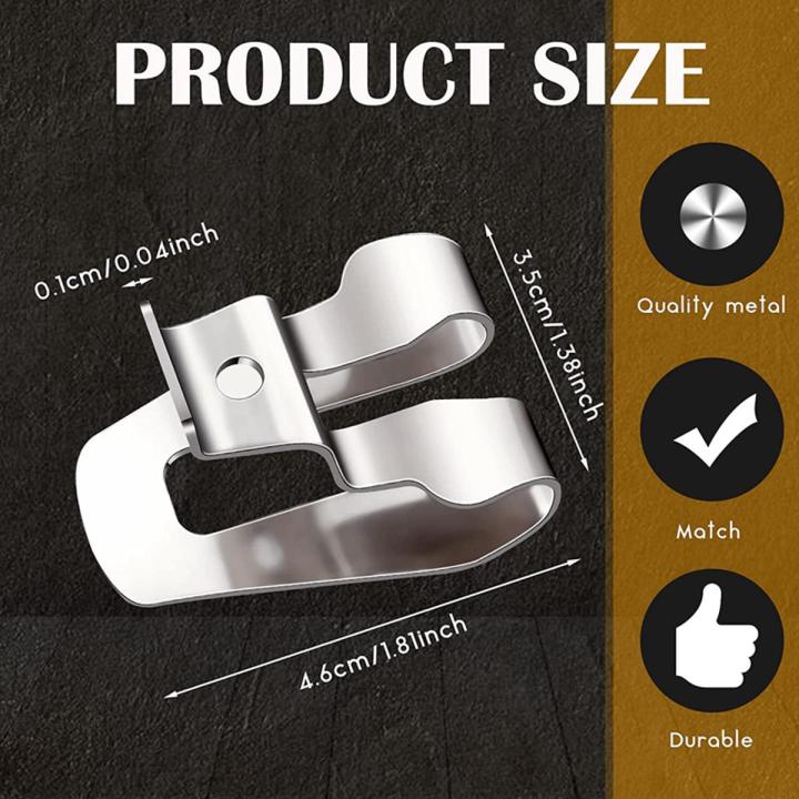 8 Pcs Replacement Belt Clip Hooks Hard Iron Driver Belt Clip Drill Clip Hook Tool with Screws Tool Parts
