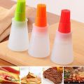 Kitchen Accessories 1Pcs Silicone oil brush liquid grill bottle baking brushes cake pastry oil pen BBQ utensil basting brush oil bottle silicone oil bottle with Brush - Random Color. 