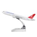 Turkish Airlines B777 Diecast Airplane Model 16cm | 1:400 Metal Aircraft Model Toy | Premium Decoration & Collectible. 
