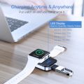 Portable Wireless Charger forWatch, Portable Charger 950mAh Smart Keychain Power Bank Compatible for  Watch Series 6, 5, 4, 3, 2, 1. 