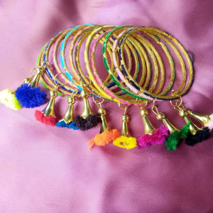 Multicolored Handmade Bangles for Women Bagels for girls indian bagels  Multi Color Indian Thread Bangle Set For Casual and Party Wear For Girls Women Ladies