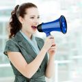 Portable Megaphone 20 Watt Power Megaphone Speaker Bullhorn Voice And Siren/Alarm Modes Loudspeaker megaPhone-Adjustable Volume-Lightweight Bull Horn for Cheerleading. 