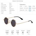 SPLOV Vintage Rap Sunglasses Men Women Steam Punk Style Hip-Hop Small Round Metal Frame Eyewear Retro Gafas De Sol With Case. 