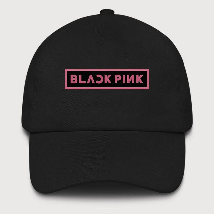 Black Pink Cap for Kpop Fans BTS Army Adjustable Strap