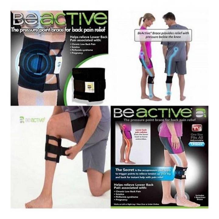 Beactive Pressure Point Brace Back Pain Acupressure Sciatic Nerve Be Active Elbow Knee LEG Pad
