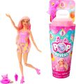 Barbie Doll Pop Reveal Doll with Color Reveal Changing Effects - 8 Surprises & Accessories - Slime, Color Change & Puppy. 