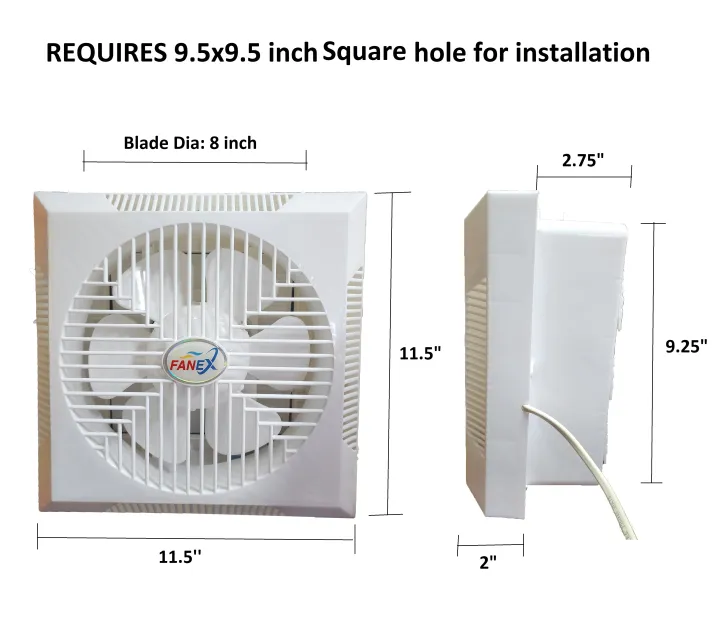 FANEX%20Ventilating%20Exhaust%20Fan%206/8/10/12%20inch%20Square%20-%20Double%20Action%20Two%20Way%2099.99%25%20Pure%20Copper%20Plastic%20Body%20-%20Image%204