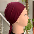 Pack of 5 Plain Tie-Back Bonnet Cap Soft Under Scarf Hijab Caps for Women in Random Colors Jersey Cotton Ladies Inner Scarf Caps Free-Size for All - Bilal Online. 