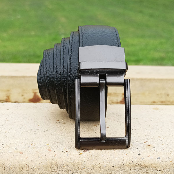 Double Sided Black Premium Dress Leather Belt For Men
