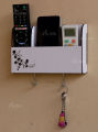Multi-Purpose Wall Mount Remote Holder Charging Stand, Mobile Dock, Key Chain Hanger Organizer. 