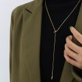 Orazio Stainless Steel Pendant Necklace Irregular Cross Knotted Shaped Snake Collarbone Chain New Jewelry Dropshipping Suppliers Golven Toy. 