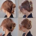Metal Hairpin Female Beauty Hair Claw Large Shark Clip Hair Catch Headdress Pearl Hair Clip Elegant Hair Accessories. 