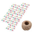 200 Pcs Natural Wooden Mini Clothespins Clip Peg with 1 Roll 50 Meter Jute Twine. 