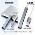 Spot -USB C / A HUB 3.0 Metal  Type C 4 Port Multi Splitter Adapter For laptop Phone Tablet & Computer. 