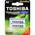 Toshiba Rechargeable Cell AA  2600 mAh  (2 pcs set)  Rechargeable Cells. 