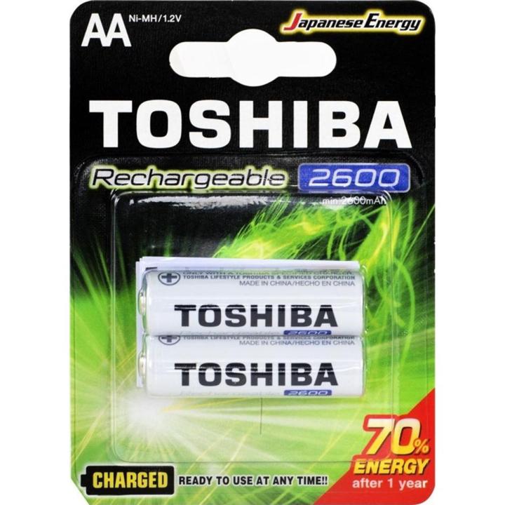 Toshiba Rechargeable Cell AA  2600 mAh  (2 pcs set)  Rechargeable Cells