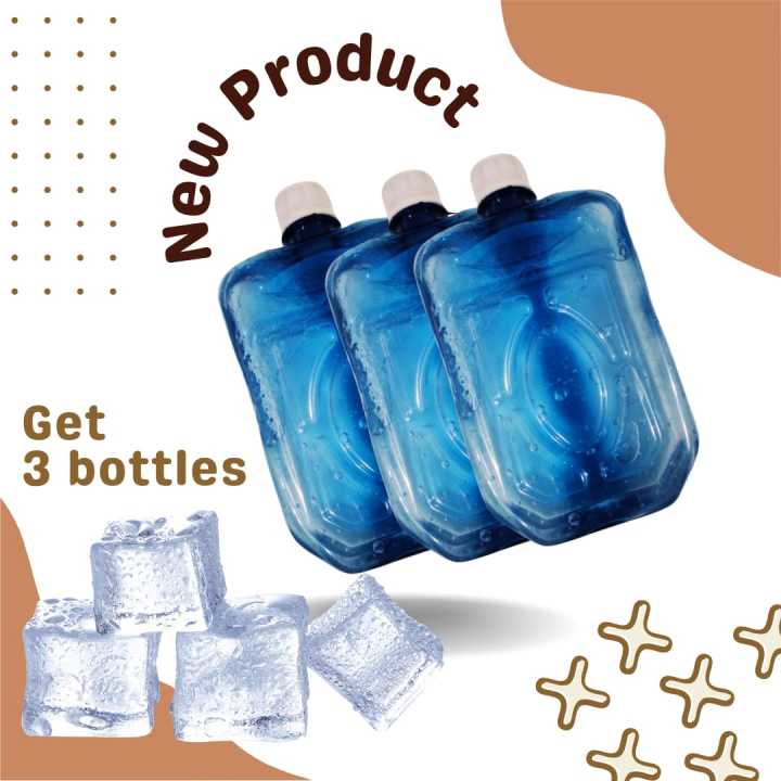 Refreeze able ice pack (pack of 3) gel bottle for DC & AC Room cooler, for vegetable and fruit also