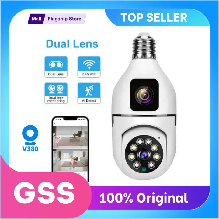 GSS%20E27%201080p%20Smart%20Home%20Security%20Camera,%20E27%20Light%20Bulb%20WiFi%20IP%20Camera%20with%201%20Million%20Ultra%20Clear%20Lens,%20Infrared%20Night%20Vision,%20and%20SD%20Card%20Slot%20-%20Image%202