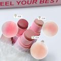 Creamy Peach Blusher Stick Waterproof Low Saturation Cute Strawberry Milk Blush Natural Matte Rubor Korean Dupes Women Makeup. 
