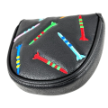 Magnetic Golf Putter Cover PU Mallet Putter Cover Magnetic Closure Golf Head Cover Portable Golf Putter Cover Easy Install Easy to Use Black. 