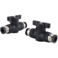 Push Connect Valve Ball Valve Air Flow Control Valve Quick Connect Valve Tube Fittings 3 Pack Easy to Use. 