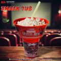 2 in 1 Snack Tub with Straw Glass For Kids Snack and Drink Cup, Cup Bowl Combo with Straw, Stadium Tumbler , Stadium Cups for Cinema, Snackz Cups with Top Bowl for Popcorn French Snacks and Cup for Drinks. 