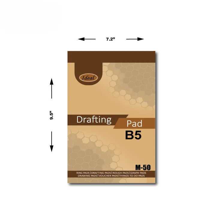 Drafting Rough Pad Drafting Pad M50 – B5 Size | 50 Sheets | Local Paper | Pack of 2 Pcs ...