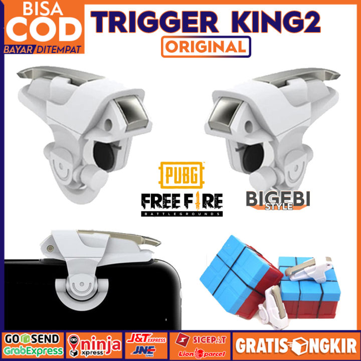 High quality King 2  PUBG trigger Triger Trigar Trager ROS Eat Chicken Shooting Games Shortcut Key Joystick L1R1 Shooter Controller for  iPhone and Android, , Call of Duty/ Free Fire/ Knives Out/ Rules of Survival/ Survivor Royale/ Battle Royale/ PUBG/
