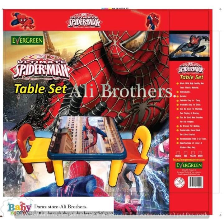 SPIDER MAN CHILDREN TABLE CHAIR,table chair set,kids table set,baby table and chair set,kids chair set,baby spider man chair and table set