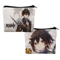 Genshin impact Coin Purse Canvas wallet hutao ayaka ganyu xiao print wallet. 