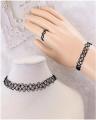 Double Tattoo Choker Necklace Set for Women. 