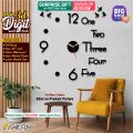 Gift City Presents Amazing 3d Letters DIY Wooden Wall Clock for Home and Offices Self Adhesive. 