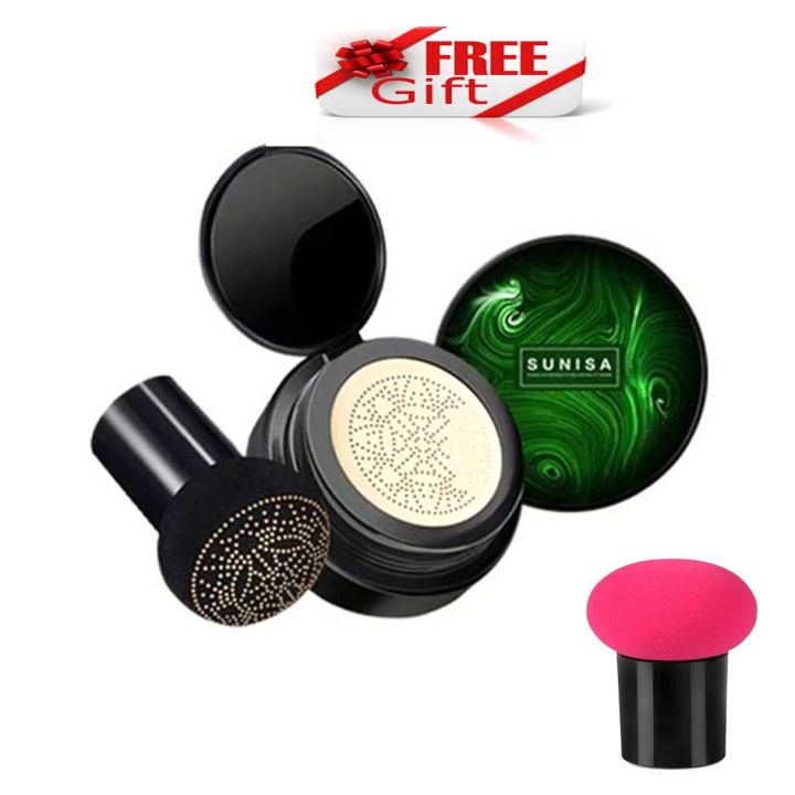 Sunisa 3 In 1 Air Cushion Cc And Bb Cream Waterproof Foundation Cream  Free Gift  Sunisa  mushroom Blender