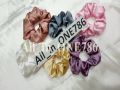 NEW-Pack of 12 - Silk Scrunchies Stretchable ACCESSORIES Hair Painfree - Soft ponytailsfor Girls and Women. 