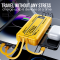 Q125 Cyberpunk Powerbank 20000mAh with 66W Superfast PD Output | Built-in 4 Cables | Digital Display for Real-Time Charging Status | Stylish Cyberpunk Design | High-Capacity Powerbank for Android, iPhone, Laptops, and WiFi Routers | Fast Charging & Durabl. 
