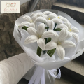 Pack of 100 - White Pipe Cleaner Velvet Sticks. 