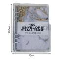 Diary Notebook Waterproof Money Saving Binder Book with Cash Envelopes Notebook for Money Saving Challenge. 
