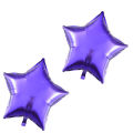 Purple Heart & Stars Foil & Confity Balloons Set. 